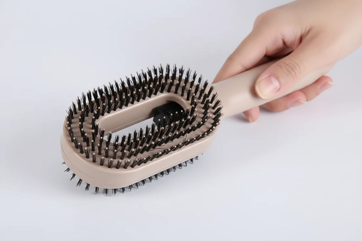 2in1 Sprayer Comb Soft Scalp Massage Nylon Bristles Hairbrush with Spray Bottle for Essential Oil Water Hair Styling Tools