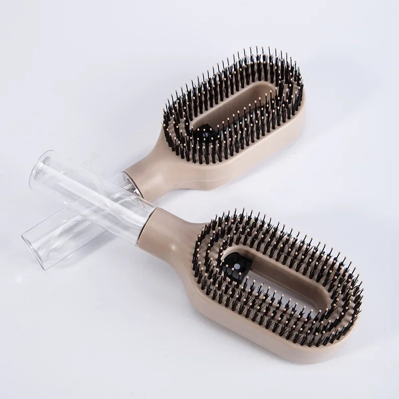 2in1 Sprayer Comb Soft Scalp Massage Nylon Bristles Hairbrush with Spray Bottle for Essential Oil Water Hair Styling Tools